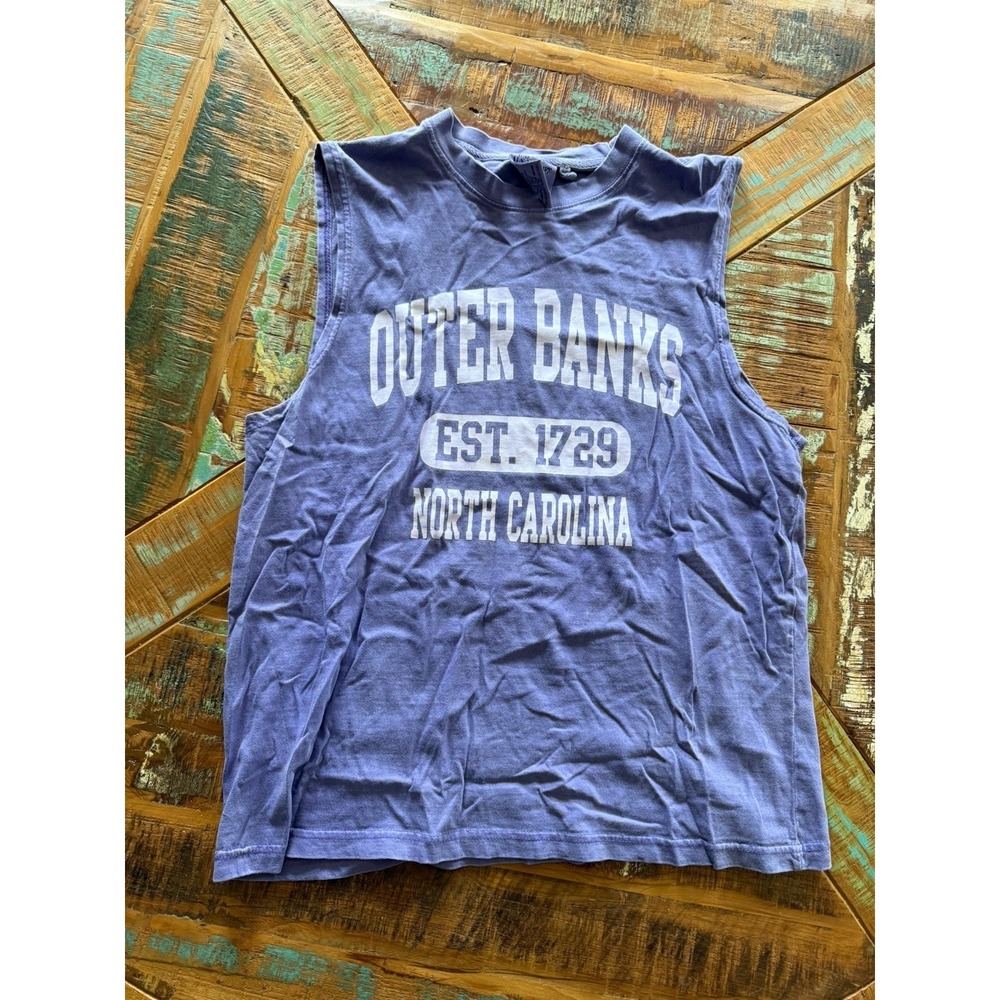 Outer Banks Purple‎ Cut Off Sleeve T Shirt Size Large